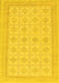 Machine Washable Abstract Yellow Modern Rug, wshabs156yw