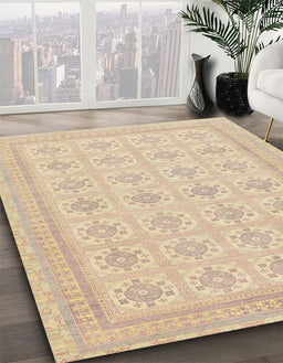 Abstract Brown Modern Rug in Family Room, abs156