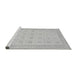 Sideview of Machine Washable Abstract Gray Modern Rug, wshabs156gry