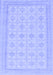 Machine Washable Abstract Blue Modern Rug, wshabs156blu