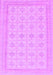 Machine Washable Abstract Purple Modern Area Rugs, wshabs156pur