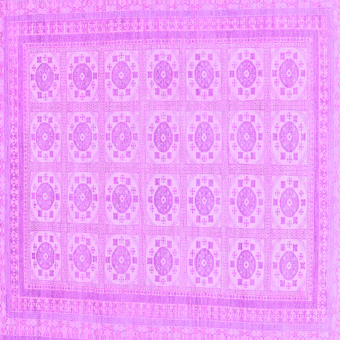 Square Machine Washable Abstract Purple Modern Area Rugs, wshabs156pur