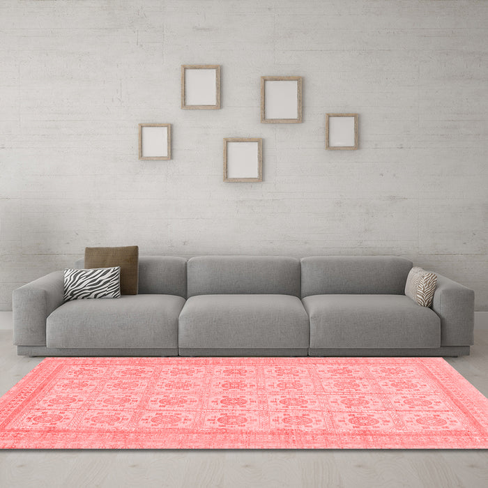Modern Red Washable Rugs