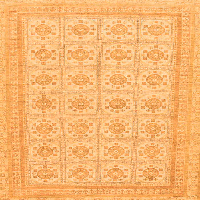 Square Abstract Orange Modern Rug, abs156org