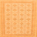 Square Abstract Orange Modern Rug, abs156org