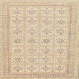 Square Abstract Brown Modern Rug, abs156