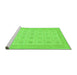 Sideview of Machine Washable Abstract Green Modern Area Rugs, wshabs156grn