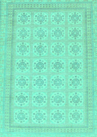 Abstract Turquoise Modern Rug, abs156turq