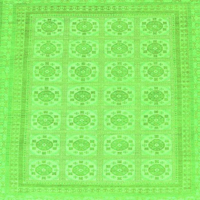 Square Abstract Green Modern Rug, abs156grn