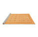 Sideview of Machine Washable Abstract Orange Modern Area Rugs, wshabs156org