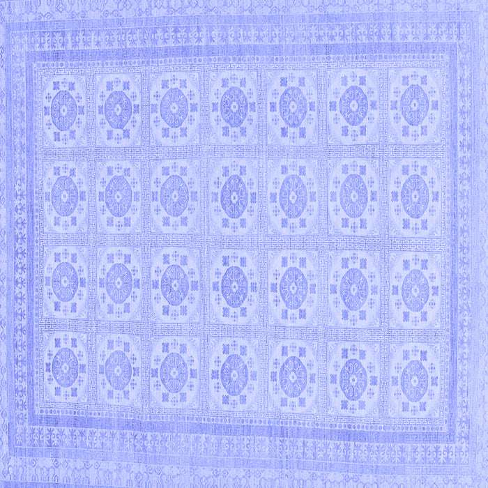 Square Abstract Blue Modern Rug, abs156blu