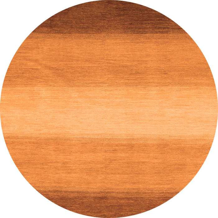 Round Abstract Orange Modern Rug, abs1570org