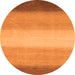 Round Abstract Orange Modern Rug, abs1570org