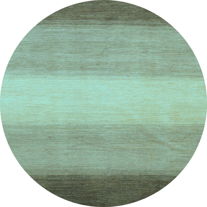 Round Abstract Light Blue Modern Rug, abs1570lblu