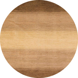 Round Machine Washable Abstract Orange Rug, wshabs1570