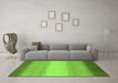 Machine Washable Abstract Green Modern Area Rugs in a Living Room,, wshabs1570grn