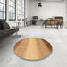 Round Abstract Orange Modern Rug in a Office, abs1570