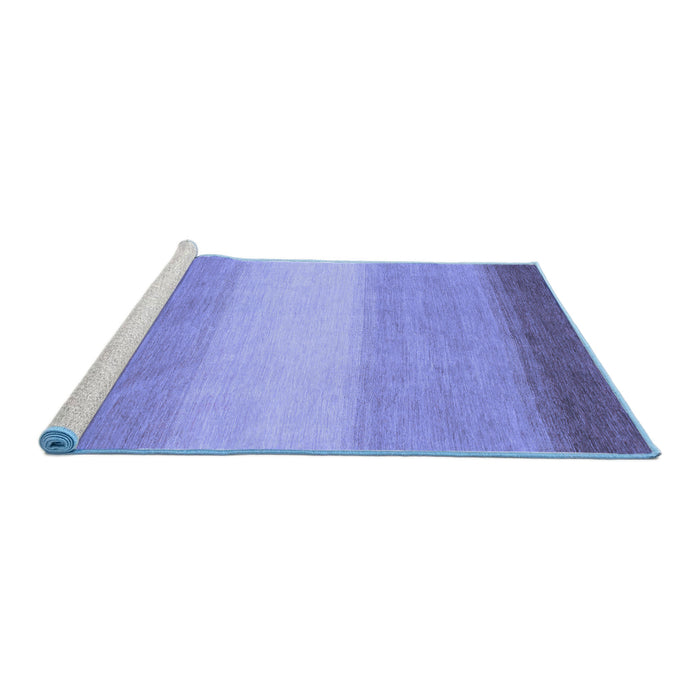Sideview of Machine Washable Abstract Blue Modern Rug, wshabs1570blu