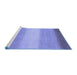 Sideview of Machine Washable Abstract Blue Modern Rug, wshabs1570blu