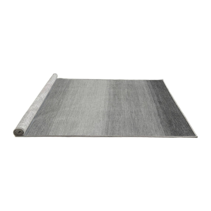 Sideview of Machine Washable Abstract Gray Modern Rug, wshabs1570gry