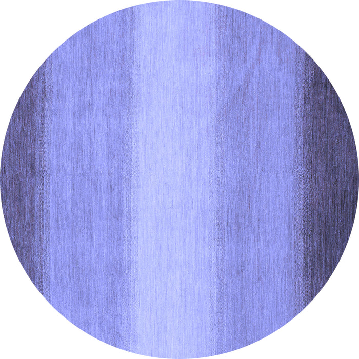 Round Abstract Blue Modern Rug, abs1570blu