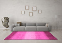 Machine Washable Abstract Pink Modern Rug, wshabs1570pnk