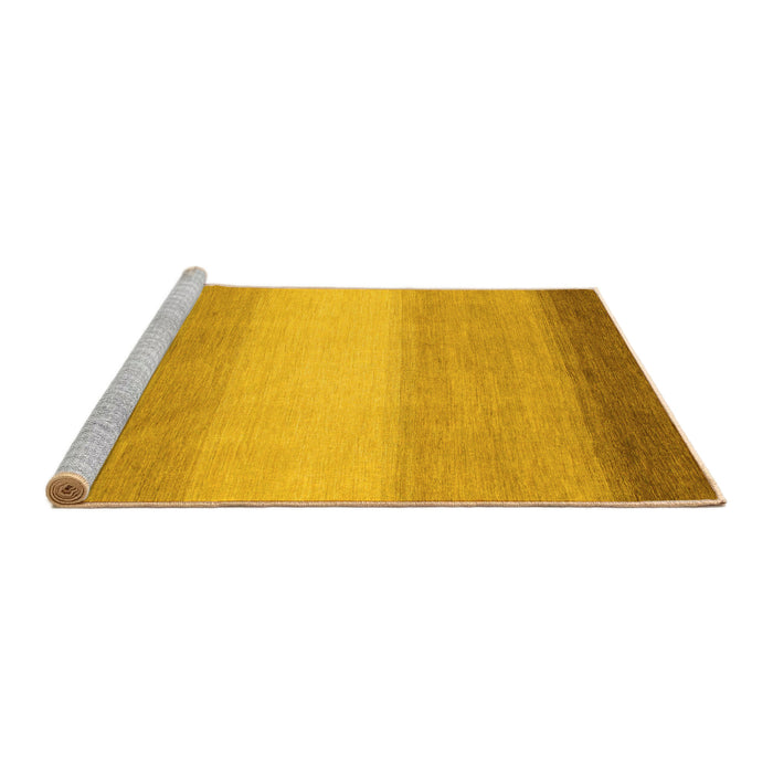 Sideview of Machine Washable Abstract Yellow Modern Rug, wshabs1570yw