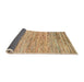 Sideview of Abstract Chocolate Brown Modern Rug, abs1571