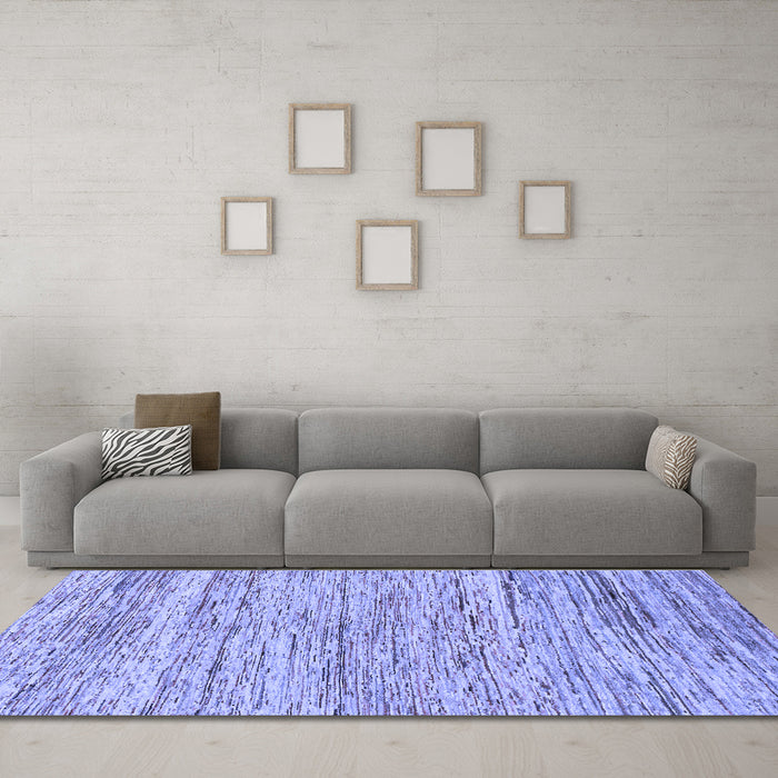 Machine Washable Abstract Blue Modern Rug in a Living Room, wshabs1571blu