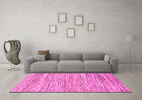 Machine Washable Abstract Pink Modern Rug, wshabs1571pnk