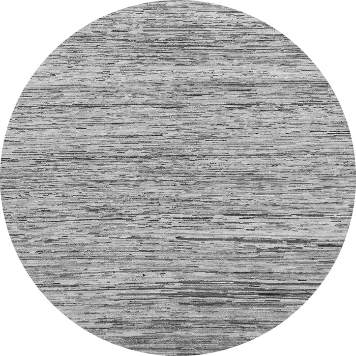 Round Machine Washable Abstract Gray Modern Rug, wshabs1571gry