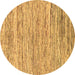 Round Abstract Brown Modern Rug, abs1571brn