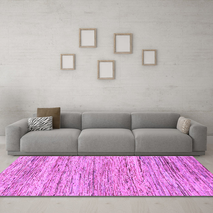 Machine Washable Abstract Purple Modern Area Rugs in a Living Room, wshabs1571pur