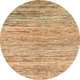 Round Abstract Chocolate Brown Modern Rug, abs1571