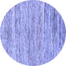 Round Abstract Blue Modern Rug, abs1571blu