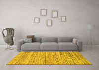 Machine Washable Abstract Yellow Modern Rug, wshabs1571yw