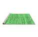 Sideview of Machine Washable Abstract Emerald Green Modern Area Rugs, wshabs1571emgrn