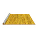 Sideview of Machine Washable Abstract Yellow Modern Rug, wshabs1571yw