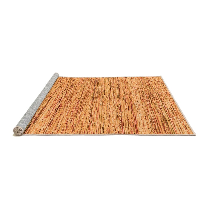 Sideview of Machine Washable Abstract Orange Modern Area Rugs, wshabs1571org