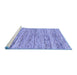 Sideview of Machine Washable Abstract Blue Modern Rug, wshabs1571blu