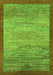 Machine Washable Abstract Green Modern Area Rugs, wshabs1572grn