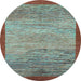 Round Abstract Light Blue Modern Rug, abs1572lblu