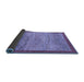 Sideview of Abstract Blue Modern Rug, abs1572blu