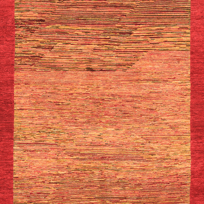 Machine Washable Abstract Orange Modern Area Rugs, wshabs1572org