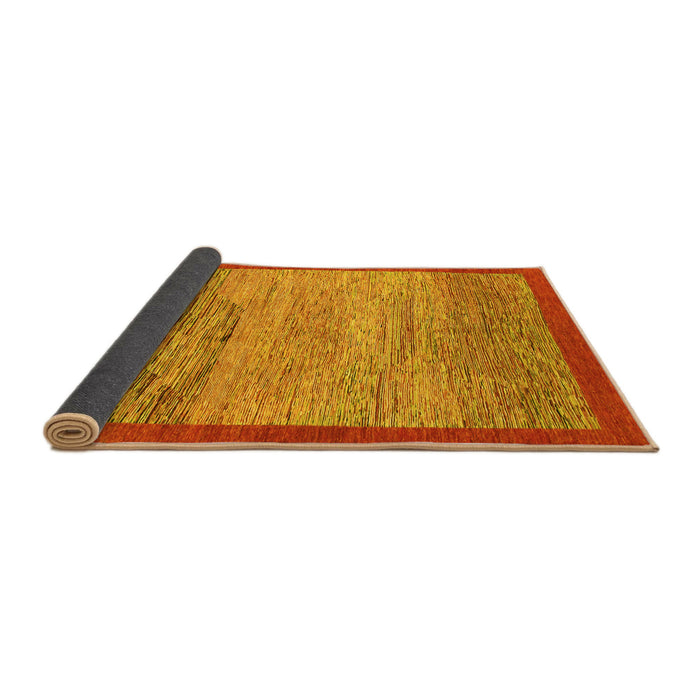 Sideview of Abstract Yellow Modern Rug, abs1572yw