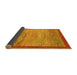 Sideview of Abstract Yellow Modern Rug, abs1572yw