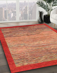 Abstract Red Modern Rug, abs1572