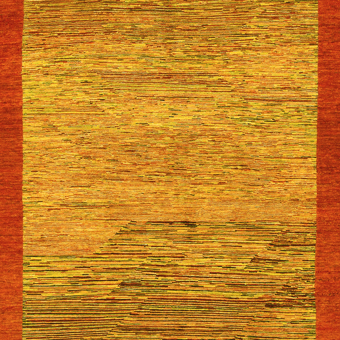 Machine Washable Abstract Yellow Modern Rug, wshabs1572yw