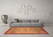 Machine Washable Abstract Brown Modern Rug in a Living Room,, wshabs1572brn