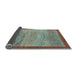 Sideview of Abstract Light Blue Modern Rug, abs1572lblu